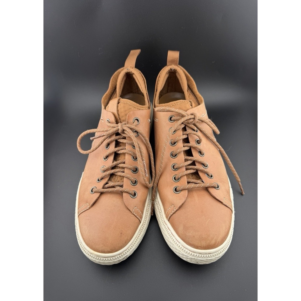 Mens Polo Ralph Lauren Dunovin Tan Leather Sneakers Size 9D Excellent